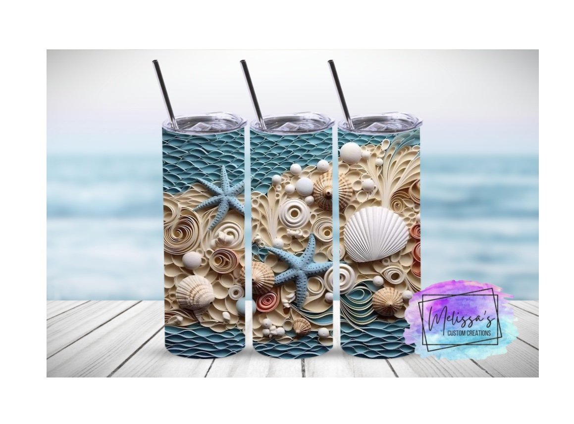 3D Seashell Tumbler
