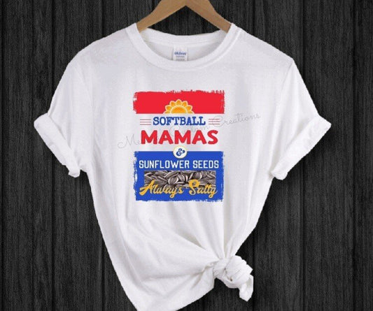 Softball Mamas &amp; Sunflower Seeds Always Salty T-Shirt