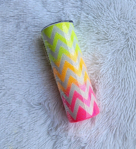 Neon Chevron Tumbler