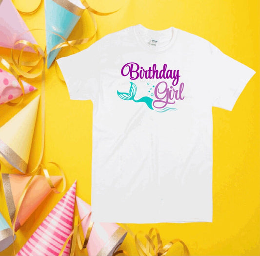 Mermaid Birthday Girl T-Shirt