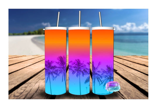 Beach Sunset Sublimation Tumbler