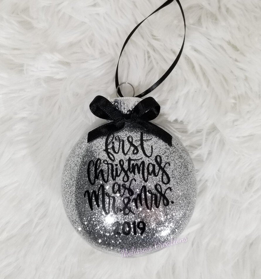"First Christmas As Mr. &amp; Mrs." Ornament (READY TO SHIP)