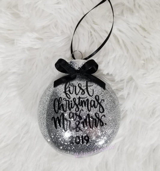 "First Christmas As Mr. &amp; Mrs." Ornament (READY TO SHIP)