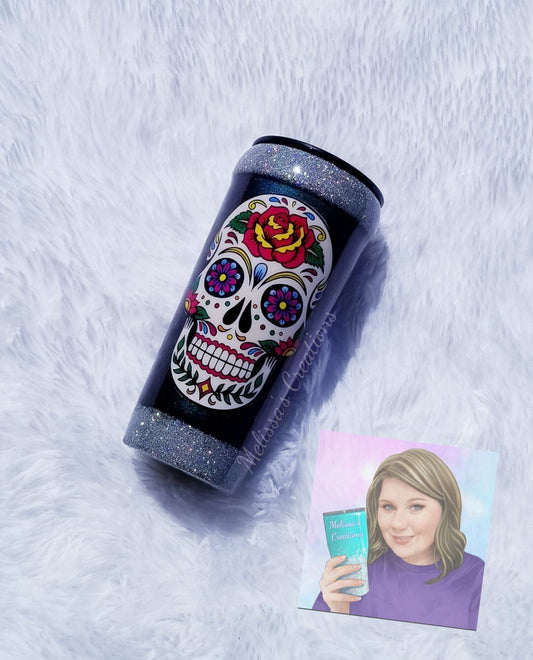 14oz Sugar Skull Tumbler